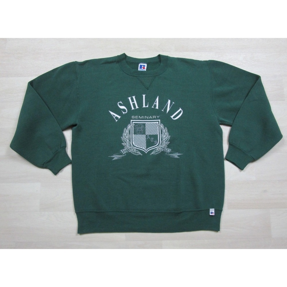 Vintage 90s Russell Ashland Seminary Crewneck Sweatshirt (L) Christian Ministry